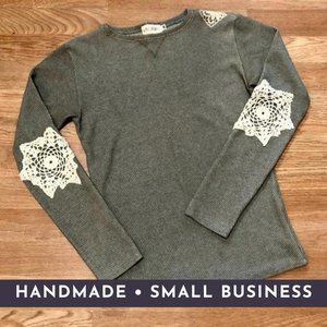 Wings Hawaii ♡ ONE-OF-A-KIND Lace Embroidered Thermal Long Sleeve Top